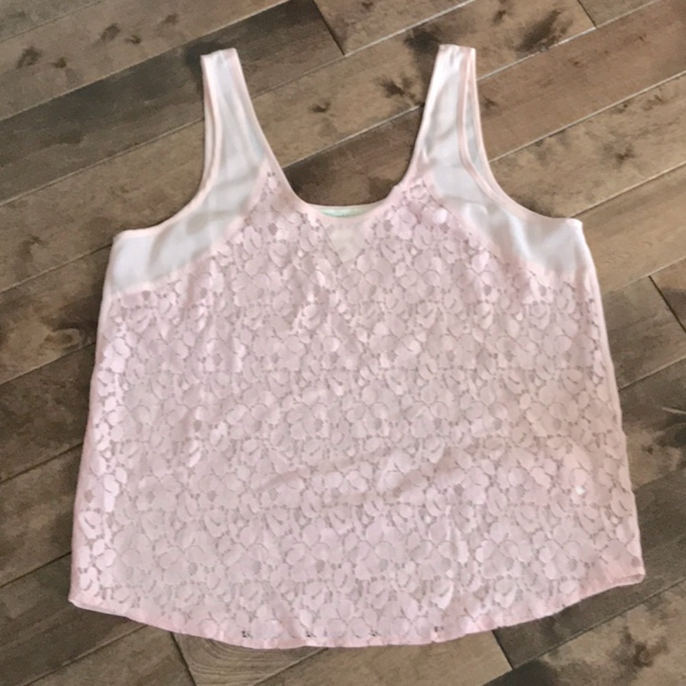 M4EO Lace Tank Top- Pink- Size M